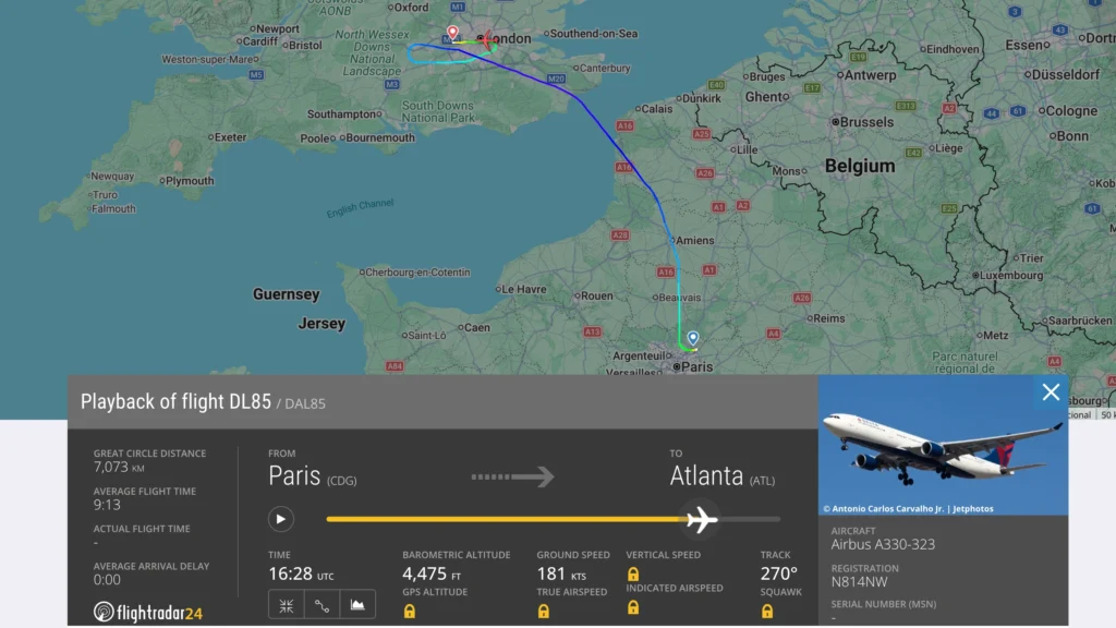 Delta Paris to Atlanta Flight Makes Emergency Landing at London After Mysterious Smell